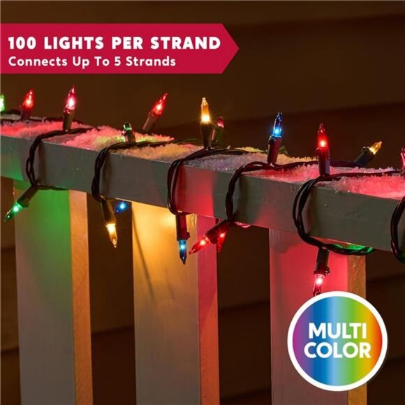 Christmas Lights Outdoor,21.4FT Multicolor Christmas Tree Lights Outside - Picture 3 of 8